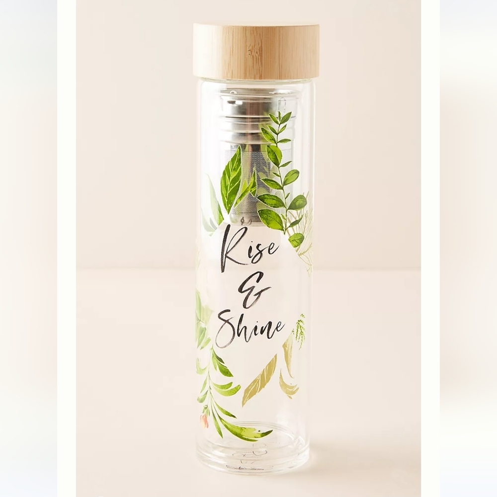 Anthropologie Botanical Infuser Bottle Rise & Shine